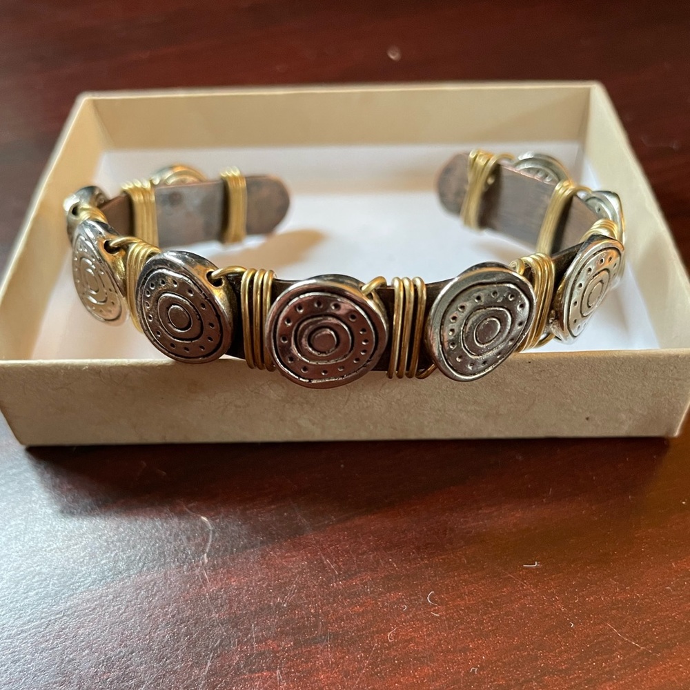 Mixed media bracelet